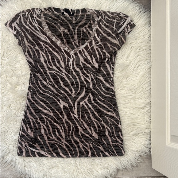 Fleurish Tops - FLEURISH Zebra Print V-Neck Women Top